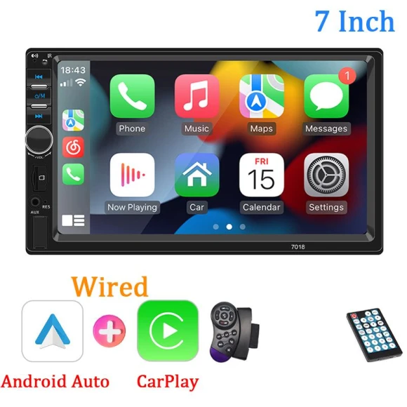 Car Stereo with Touchscreen, Bluetooth, Carplay and Android Auto — In-Dash, Hippcron