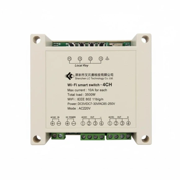 Four-Channel Smart Switch Module — Smart Home Modules, HomeAssistant