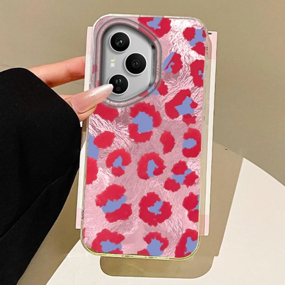 Pink Leopard Print Phone Case — Basic Cases, Honor
