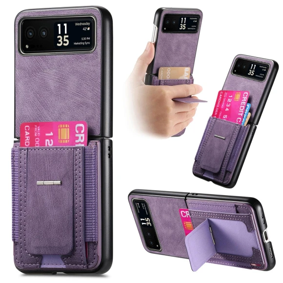 Retro Leather Back Cover with Card Holder — Flip Cases, Smartwatch 2025