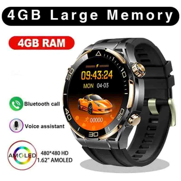 Smart Watch for Men with 4GB Memory, Fitness Tracker, NFC, Bluetooth Calling — Smartwatches, Zodvboz