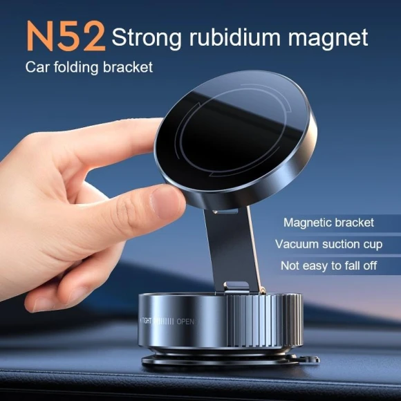 360° Rotating Magnetic Car Phone Mount — Dashboard Installation Kits, X-World