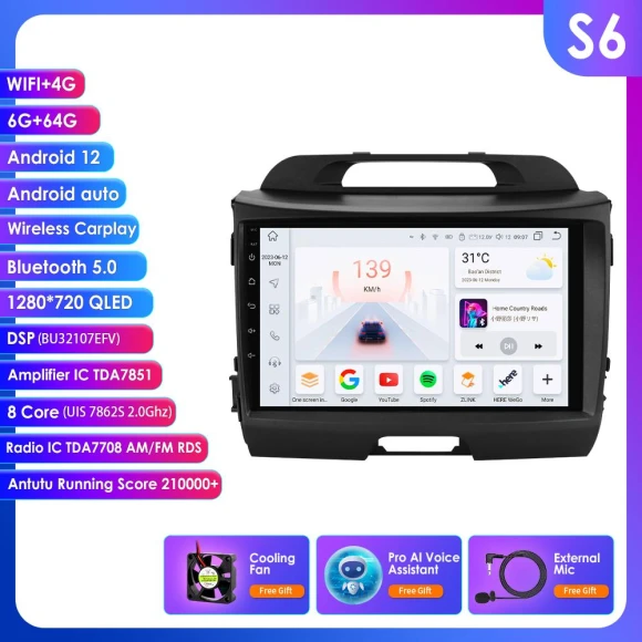 Android Car Radio with Voice Control — In-Dash, OSSURET