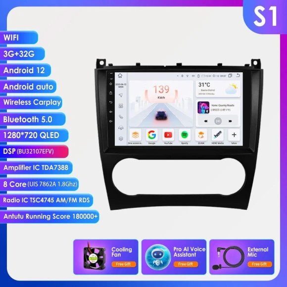 Car Radio with Android 13, CarPlay, and 4G — In-Dash, Hizpo