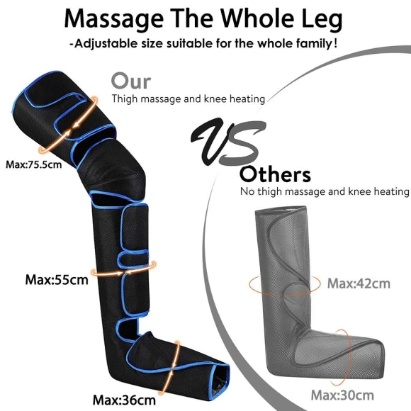 Foot Massager with Air Compression, Heating, and Multiple Massage Modes — Foot Baths & Spas, Sea Global