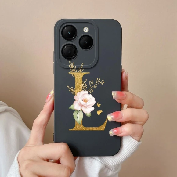 Luxury Letters Liquid Silicone Phone Case — Basic Cases, New Style Case