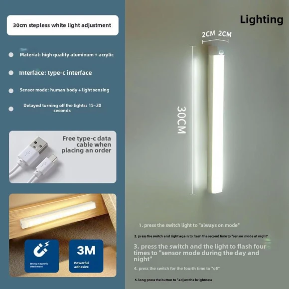 Rechargeable Ultra-Thin Motion Sensor LED Strip — LED Strips, SmartGears