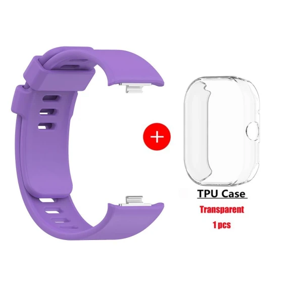 Silicone Watch Strap with Screen Protector and Protective Case — Smartwatches, Xiaomi