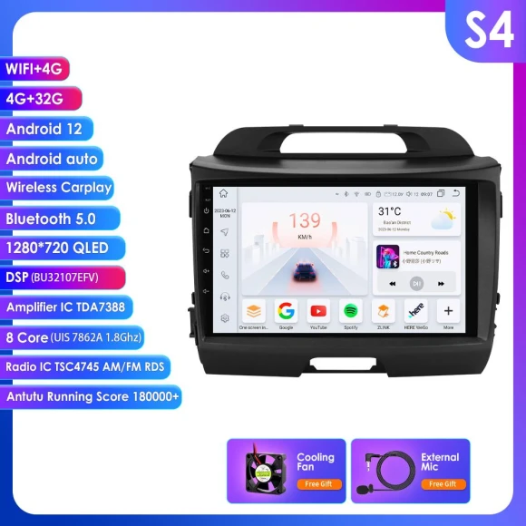 Voice Control AI Android Car Radio — In-Dash, OSSURET