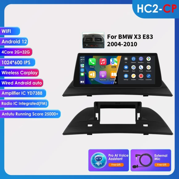 10.25-inch Car Multimedia Player with GPS Navigation, CarPlay, Android Auto — In-Dash, Hizpo