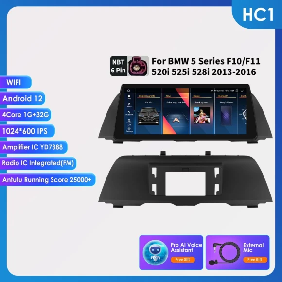 10.25-inch Car Multimedia Player with GPS Navigation — In-Dash, Hizpo