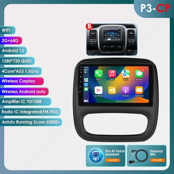 4G AI Voice Android Auto Car Radio — In-Dash, OSSURET