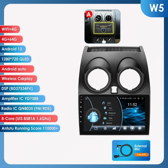 Android Auto Multimedia Car Radio — In-Dash, OSSURET