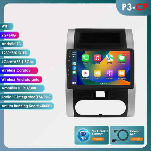 Android Car Stereo with Apple CarPlay and Android Auto — In-Dash, Hizpo