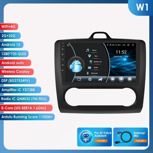 Android Car Stereo with GPS Navigation and Video Player — In-Dash, OSSURET