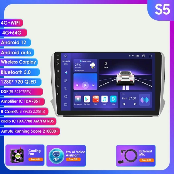 Car Multimedia Player with CarPlay and Android Auto — In-Dash, Hizpo