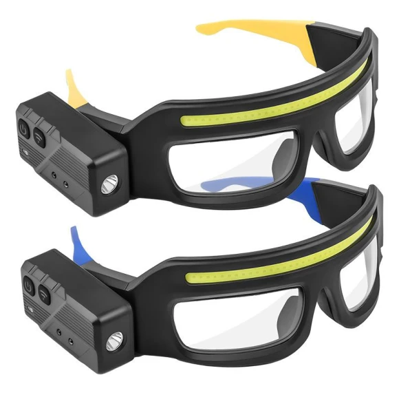 Rechargeable Type-C Warning Headlamp Glasses, Compact and Portable Headlamp with Yellow Sensor — Headlamps, Tulan market