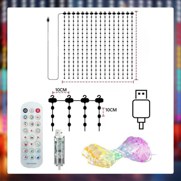 Smart Fairy Curtain Lights with Color Changing Dynamic Effects — LED Strips, Mellow Home
