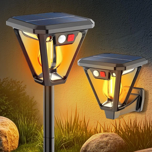 Solar-Powered Garden Light with Motion Sensor — Outdoor Security & Flood Lighting, Saeda