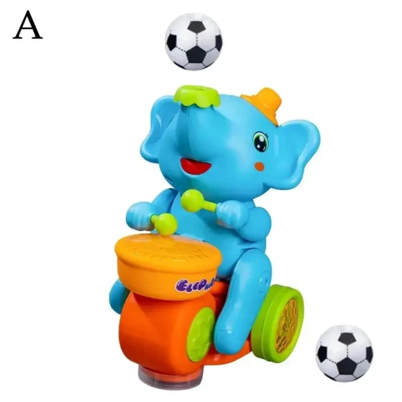 Walking Elephant Drummer Toy — Interactive Animal Companions, Fun Garden