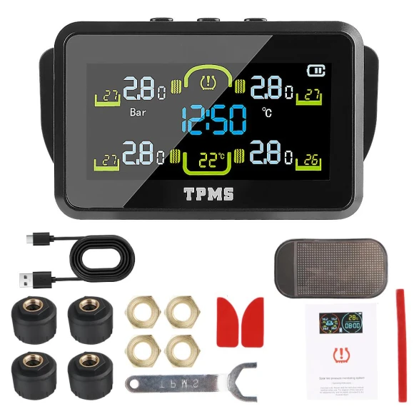 Tire Pressure Monitoring System with 4 External Sensors — TPMS Sensor Replacements, Home Of Auto Parts