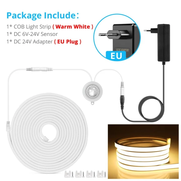 Smart PIR Motion Sensor with COB LED Neon Light Strip — LED Strips, MALITAI