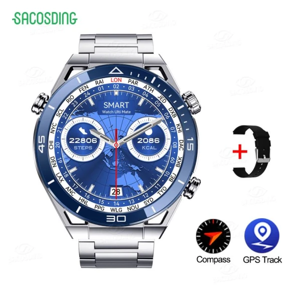 Smartwatch with ECG, PPG, Bluetooth Calling, Compass, and Motion Tracking — Smartwatches, Tiktop2