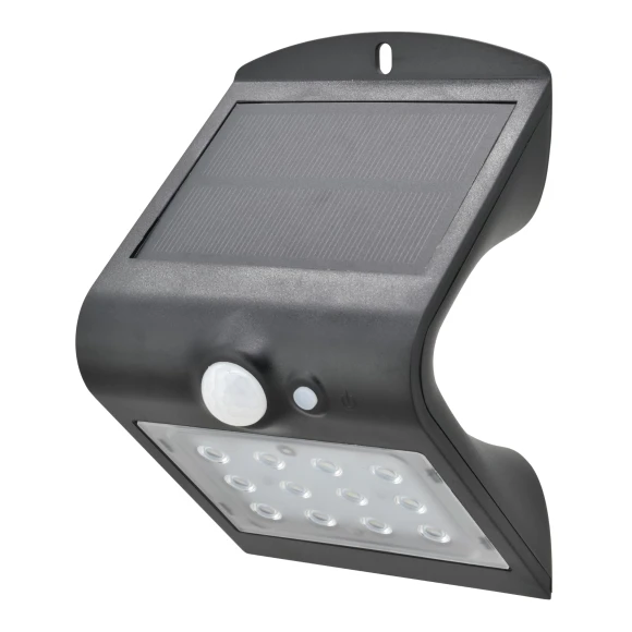 Solar-Powered Motion Sensor Wall Light — Outdoor Security & Flood Lighting, Ohm