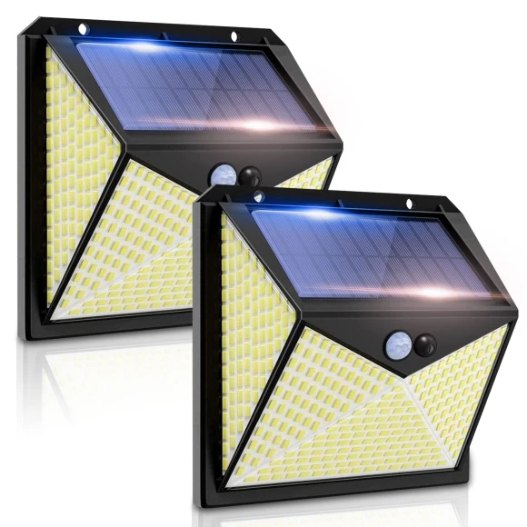 350 LED Solar Sensor Light — Outdoor Security & Flood Lighting, UnqieFire