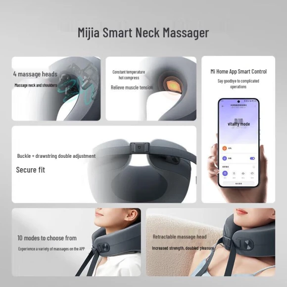 Smart Neck and Shoulder Massage Pillow — Back Relief Solutions, Xiaomi
