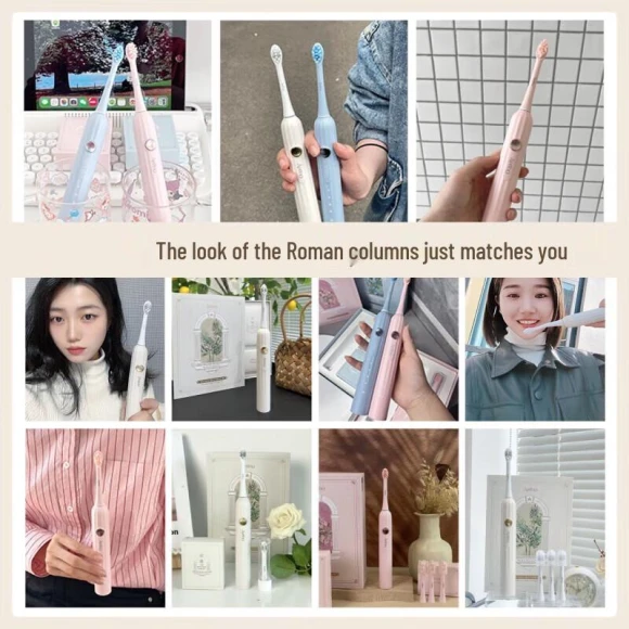 Smart Sonic Electric Toothbrush with DuPont Soft Bristles — Electric Toothbrush Heads, Apiyoo