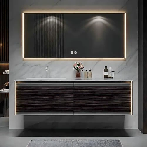 Floating Bathroom Vanity with Smart Mirror — Shower, ZGNBSD
