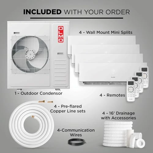 Quad Zone Wall Mount Ductless Mini Split A/C and Heater — Cooling Solutions, OLMO