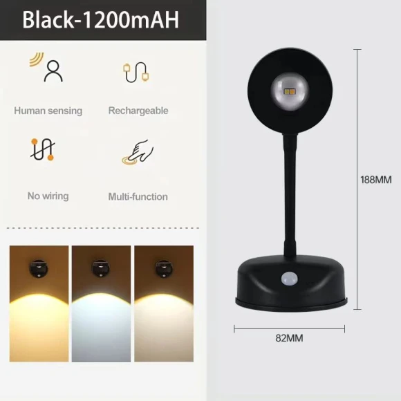 Rechargeable Smart Touch Wall Light — Lighting Accessories, Binchi Lighting Appliances
