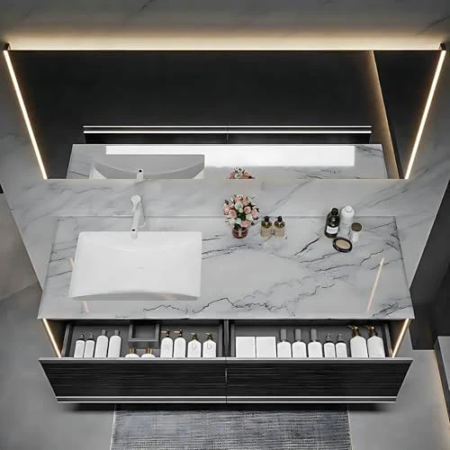 Single Sink Bathroom Vanity Cabinet with Smart Mirror — Furniture Sets, ZGNBSD