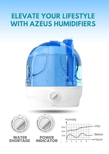 Ultrasonic Cool Mist Humidifier — Air Moisturizers, AZEUS