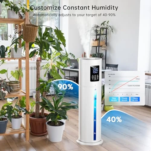 Large Room Smart Humidifier with Diffuser and Ambient Lights — Air Moisturizers, Hiswelle