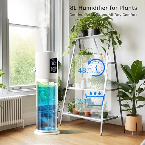 Large Room Smart Humidifier with Diffuser and Ambient Lights — Air Moisturizers, Hiswelle