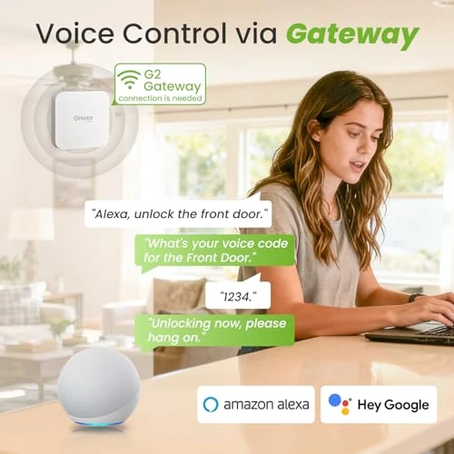 Smart Deadbolt Front Door Lock, GHome Smart