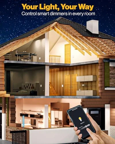 Smart Dimmer Switch, Double Rocker Wall Light Switch — Dimmer Switches, Sunco Lighting