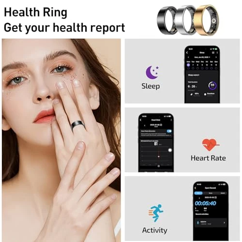 Smart Health Ring Fitness Tracker, Aichiken
