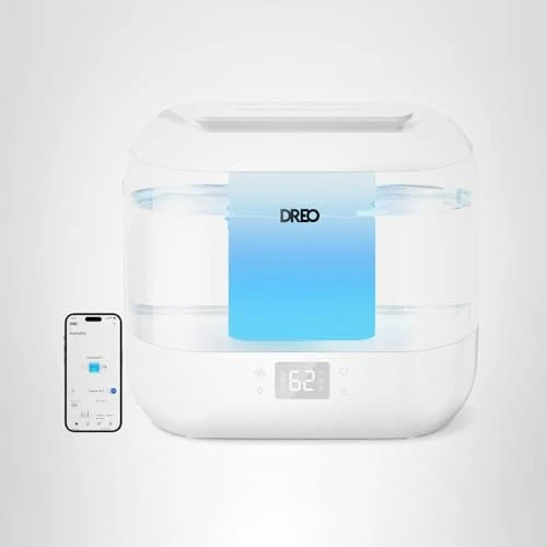 Smart Humidifier with Top Fill, 36-Hour Runtime, and Voice Control — Air Moisturizers, Dreo
