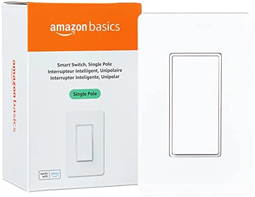 Smart Switch, Single Pole, White — Dimmer Switches, Amazon Basics