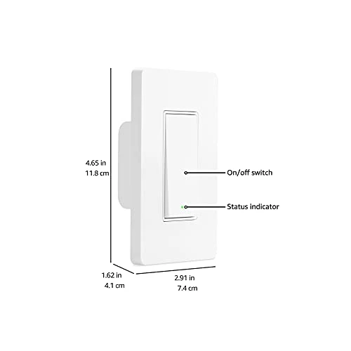 Smart Switch, Single Pole, White — Dimmer Switches, Amazon Basics