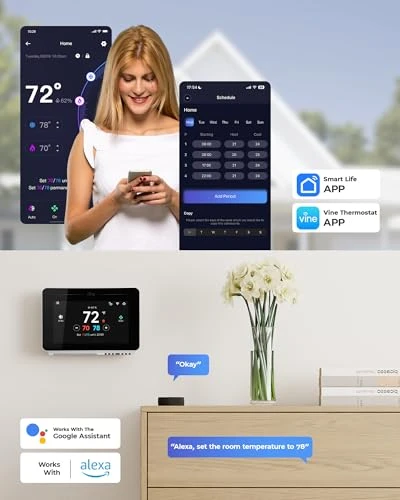Smart Thermostat with Nightlight — HVAC Controls, vine