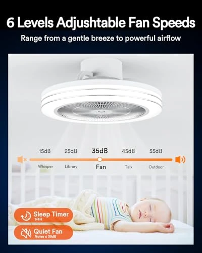 Smart WiFi & Bluetooth Ceiling Fan with RGBAI Light — Ceiling Fans, Lumary