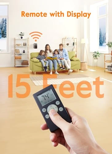 WIFI Wall Outlet Space Heater with Remote and LED Display — Portable Heating Solutions, GiveBest