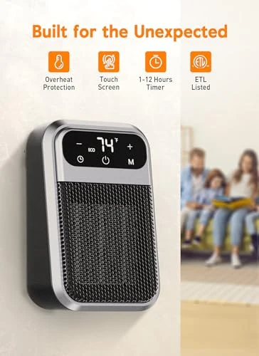 WIFI Wall Outlet Space Heater with Remote and LED Display — Portable Heating Solutions, GiveBest
