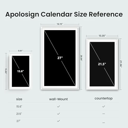 Digital Calendar with Touchscreen — Calendars, Apolosign
