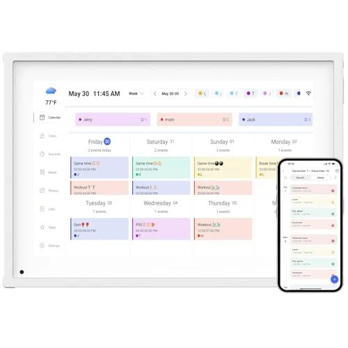 Smart Digital Calendar Planner and Chore Chart — Digital Frames, moonka